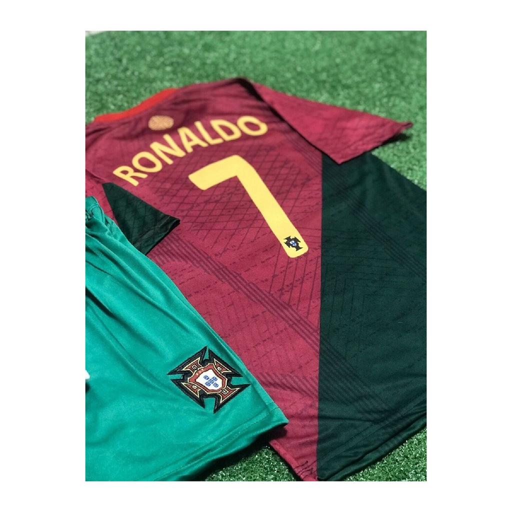 Portugal 2023/24 New Season Cristiano Ronaldo Home Kids Jersey Set Of 3