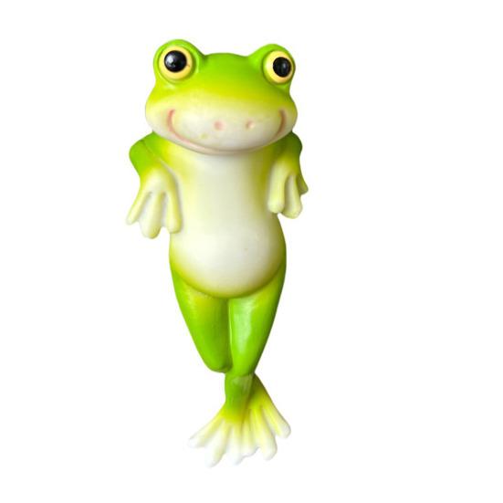 2Pcs Flowerpot Hugger Frog Figurines Miniature Frog Statue Plant Decorations Flower Pot Edge Hanging