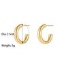 Hollow Large Hoop Earrings Women Jewelry Earring Gold Plated Stainless Steel Stylish Tarnish Free Simple CHRISTIAN Trendy 316L