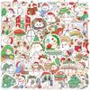 50 Christmas Ghost Stickers: Cartoon Graffiti for Phone Cases & Scrapbooks, Self-Adhesive & Waterproof.