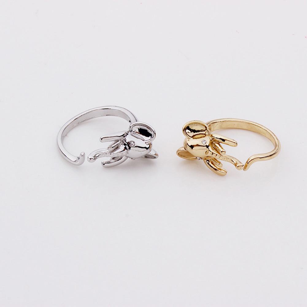 Anello da dito aperto con motivo animale unico ed elegante da donna Anello da dito delicato con diamante