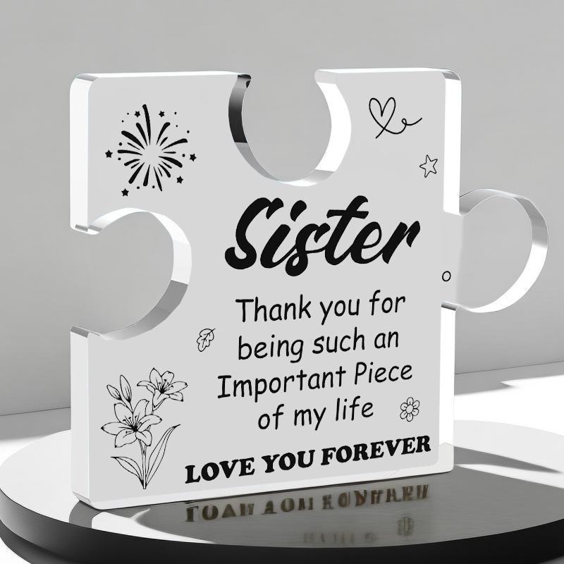 Eye catching Party Centerpiece Beautiful Acrylic Puzzle Gift from Brothers and Sisters