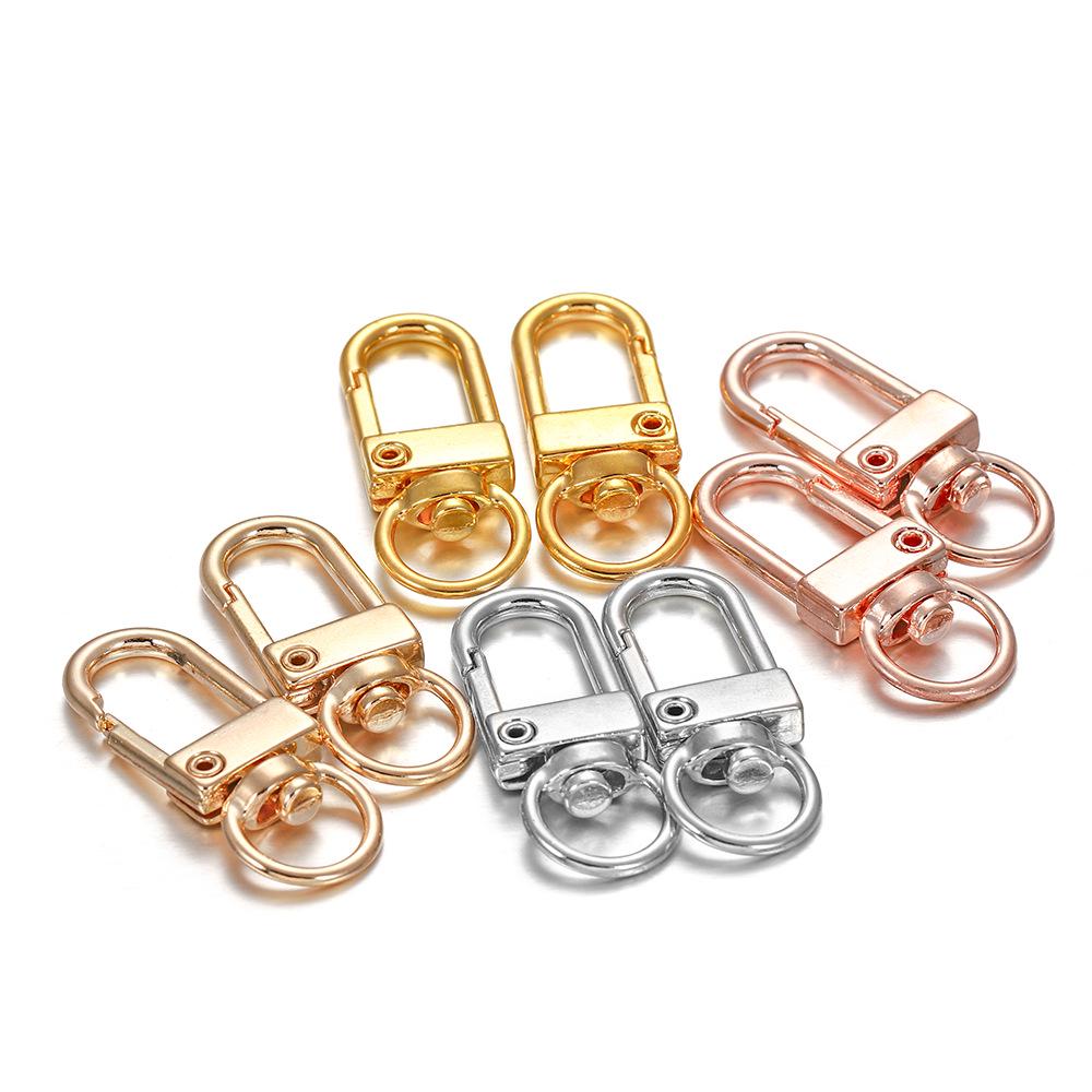 Portachiavi con moschettone a pinza di aragosta girevole: Connettore durevole in lega color-preservante per gioielli e accessori