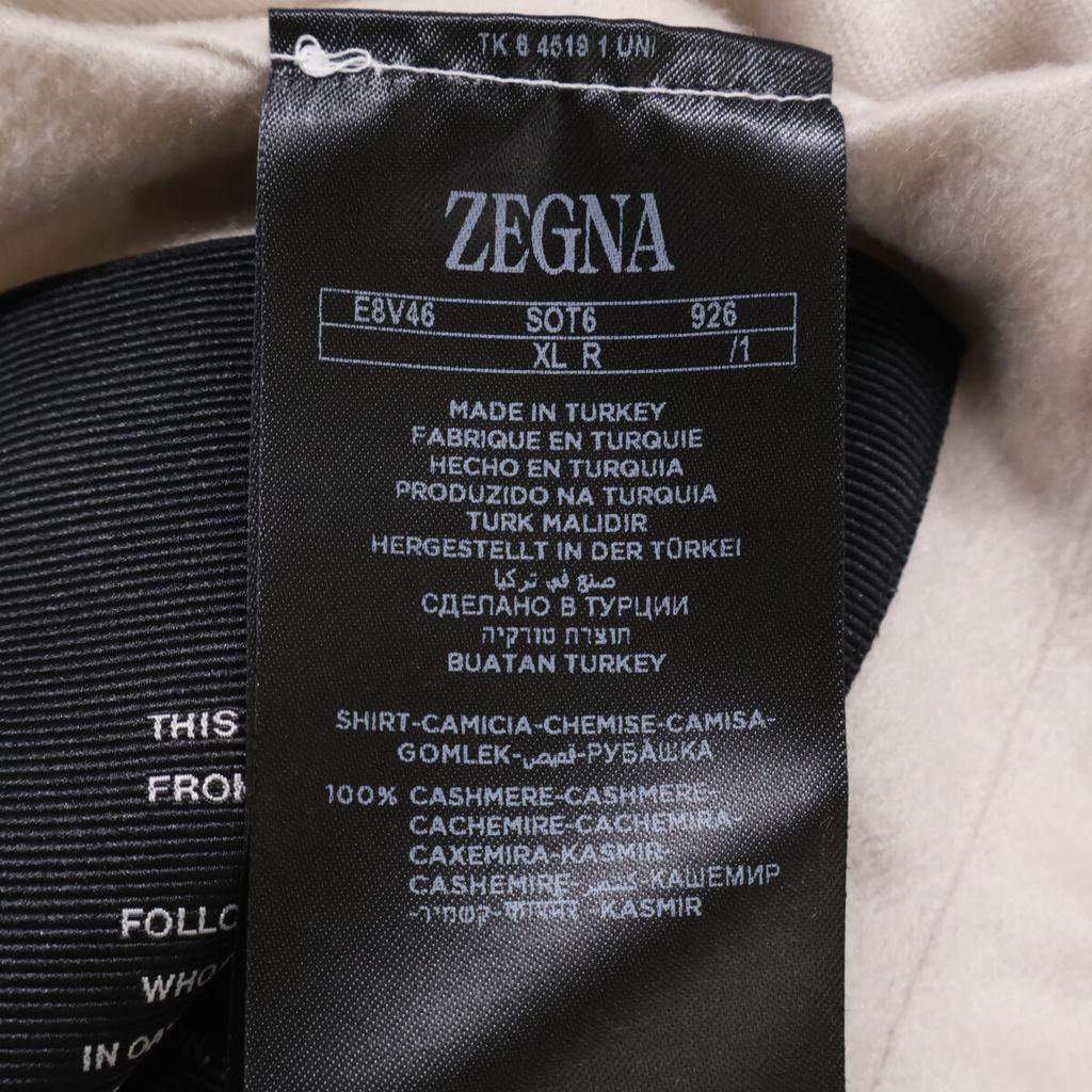 ZEGNA [Excellent Condition/Domestic Authentic] Oasi Cashmere Aiba Cashmere Oversized Long Sleeve Shirt/ tops XL IvoryUsed