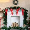 12pcs Wrapping Bows Chrismtas Party Gifts Velvet Christmas Bows Christmas Tree DIY Hanging Ornaments Ribbon Bow Gift