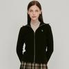 Likk Logo Embroidered Brushed Wool Zip-Up Jacket (Black)_L3C1-Nj03K