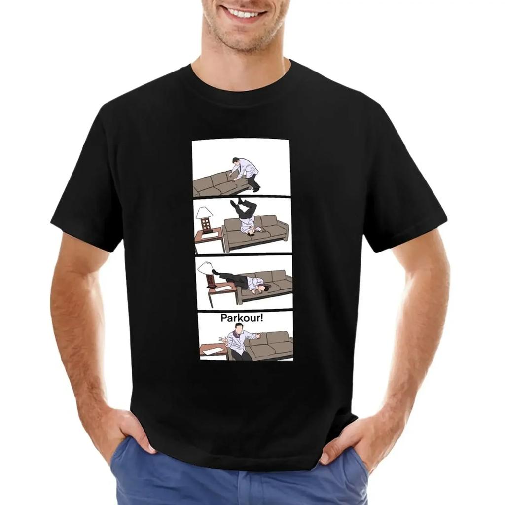 quick drying shirt graphic t shirt men graphic t shirts the office parkour T-Shirt harajuku streetwear