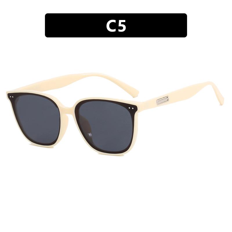 Rice nail square sunglasses women's new sunglasses small face tide UV protection retro photo