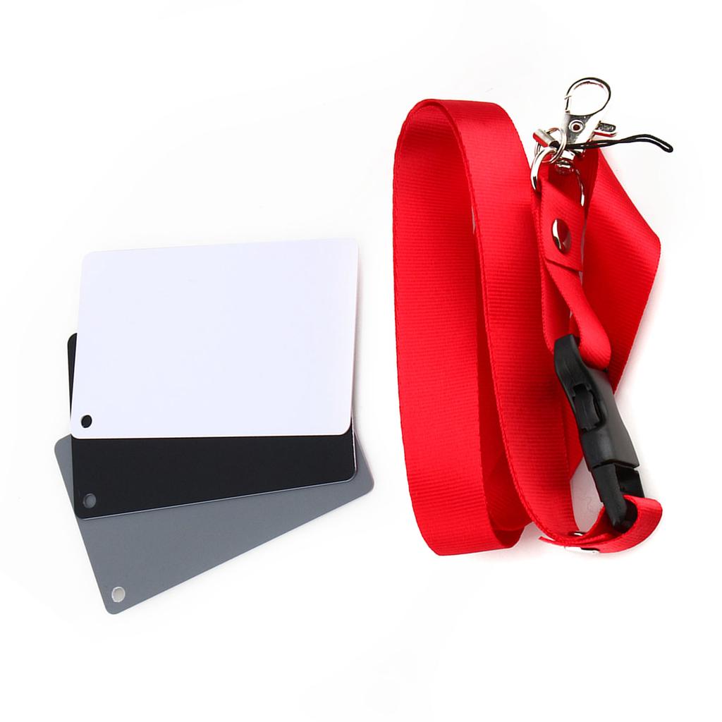 Grey Card White Balance White Balance Card Set 3 In 1 18% Digital Photography Exposure Color Balance Card Set Gray/White/Black