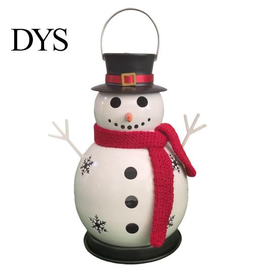 Indoor Party Atmosphere Decor Christmas Snowman Candle Holder, Iron Tealight Stand for Tabletop Decor, Unique Holiday Gift Family Festive Centerpiece