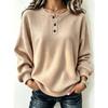 Plaid Casual Loose Round Neck Button Women's Clothing - Autumn/Winter 2026