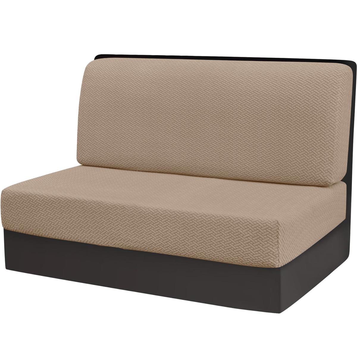 

Эластичный жаккардовый чехол для обеденной зоны на автодоме, защита животных, моющийся двухместный диванчик для автофургона, автомобильные скамейки, чехлы для ресторана серо-коричневый