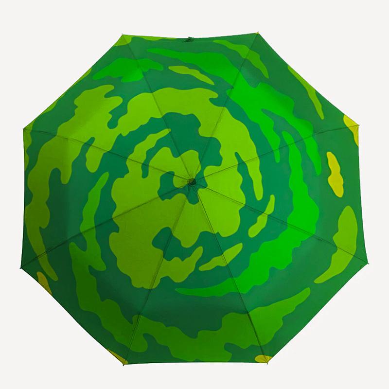 

1pc Watermelon Slice Automatic Open/Close Umbrella with Windproof, Functional Design, 8-Rib Sturdy Canopy