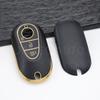 Golden Tpu Leather Car Key Case Cover Fob For Mercedes Benz C Class W206 S Class W223 C260 C300 S350 S400 S450 S500  Keychain