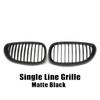 Chrome Diamonds Style Front Bumper Hood Grilles For BMW 5-Series E60 E61 M5 525i 525d 2004-2009 Single Line Style Slat Grilles