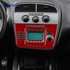 For Seat Altea 2004 2005 2006 2007 2008 Real Soft Carbon Fiber Sticker LHD Car Central Air CD Panel Trim Interior Accessories