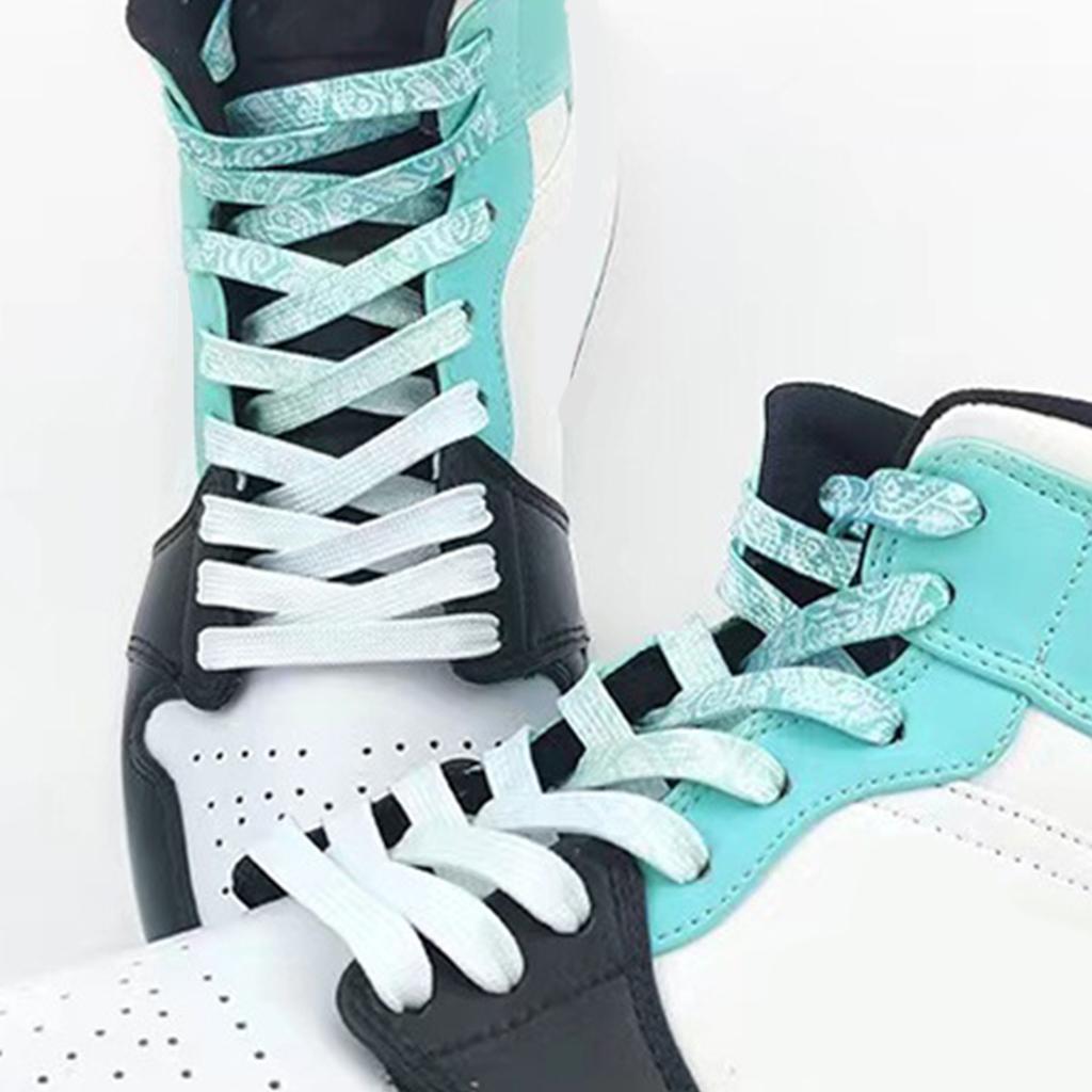 Gradient Cashew Flower Shoe Laces Colored Shoelaces For Sneakers Adult And Kids Shoelace Flat Shoestrings 100cm