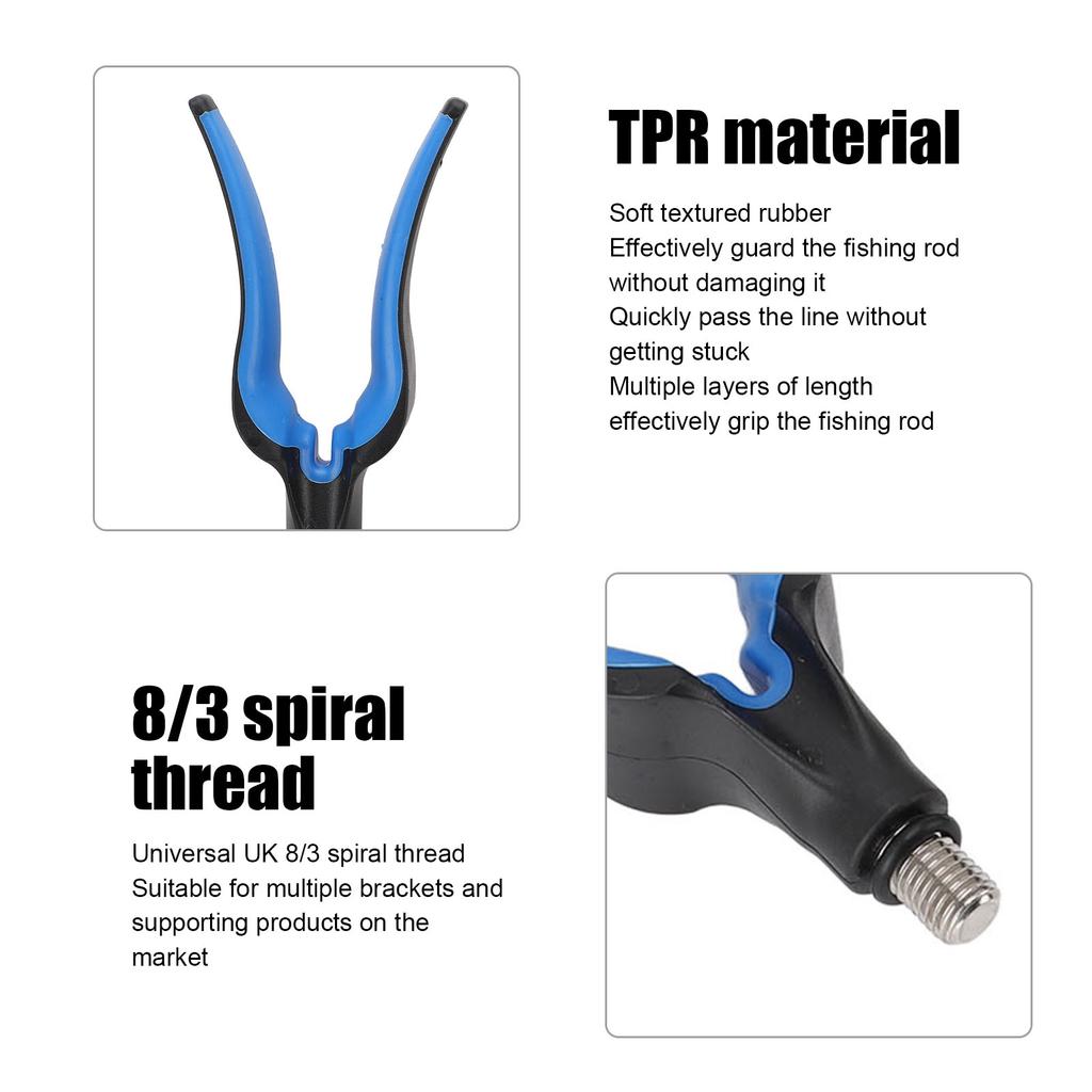 Fishing Rod Grip Rest Fishing Rod Rest TRP Rubber Wrap Quick Line Pass Fishing Rod Grip Rest Holder Bracket 8/3 Screw Interface