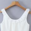 2026 Chic Lace Bowknot Vest: French Square Neck, Sexy Open Back, Short Top
