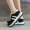 Women's Plus Size Sports Shoes Leisure Thick Sole Front Lace Up PU Round Toe Sneaker Shoes 37-44