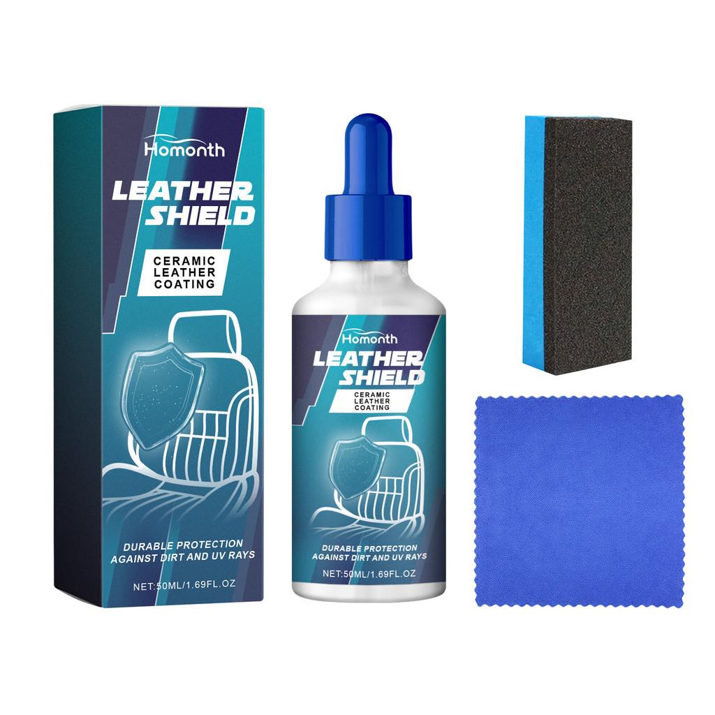 Homonth Automotive Leather Coating Liquid For Interior Seat Protection And Restoration 50ml Foam Cleaner With Cloth And Sponge