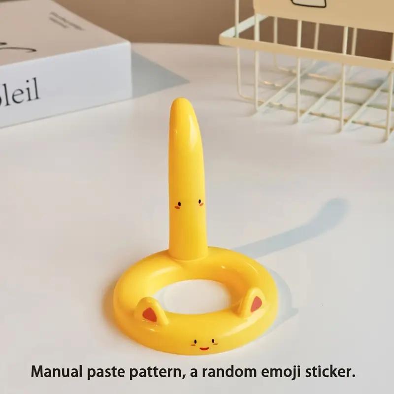 

Cartoon Cat Phone Stand, Adjustable Angle Holder for Most Phones, for Video & Calls, Yellow/White/Black жовтий