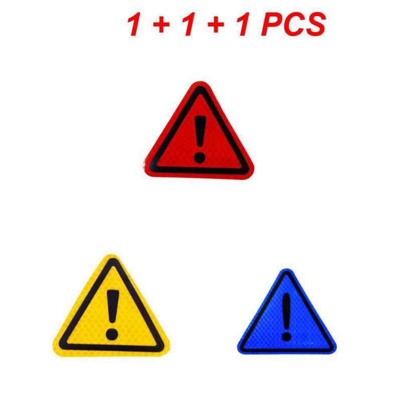 2/3/4PCS Bodywork Safety Sticker Durable Universal Triangle Reflective Film Car Supplies Reflective Sticker High Strength