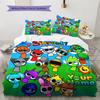 Custom Name Sprunki Characters Gathering Bedding,Quilt Set Quilt Cover Pillowcase Home Birthday Gift (1 * Duvet Cover + 2 * Pillowcase, Without Core)