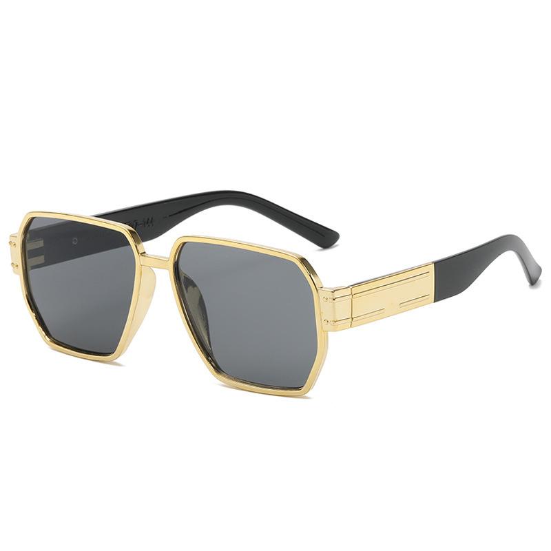 Non-polarized Fashion Irregular Retro Polygonal Men Sunglasses European and American Trendy Women's Sunglasses