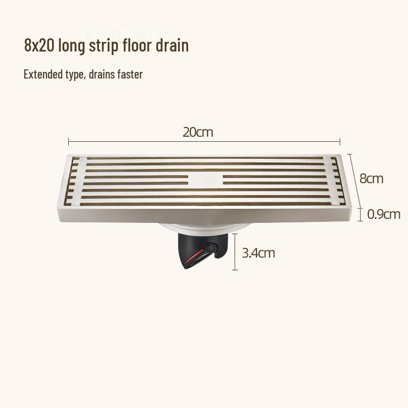 Xuanyong Cream Style Square All-Copper Floor Drain