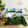 Sunflower Bed Sheets and Pillowcases for Single Double Beds Bedsheets Set with Pillow Case 2pcs 3pcs Queen Full Size 3D Soft