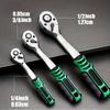 12pcs 72 Teeth Ratchet Wrench 1/2 Inch Drive Ratchet Socket Wrench Set 8mm-24mm Sockets Release Ratchet Handle and Extension Bar