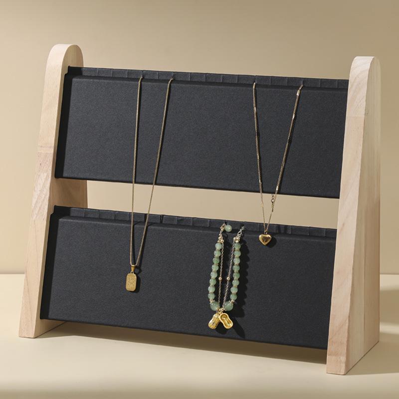 Double-Layer Sloped Necklace & Pendant Display Stand