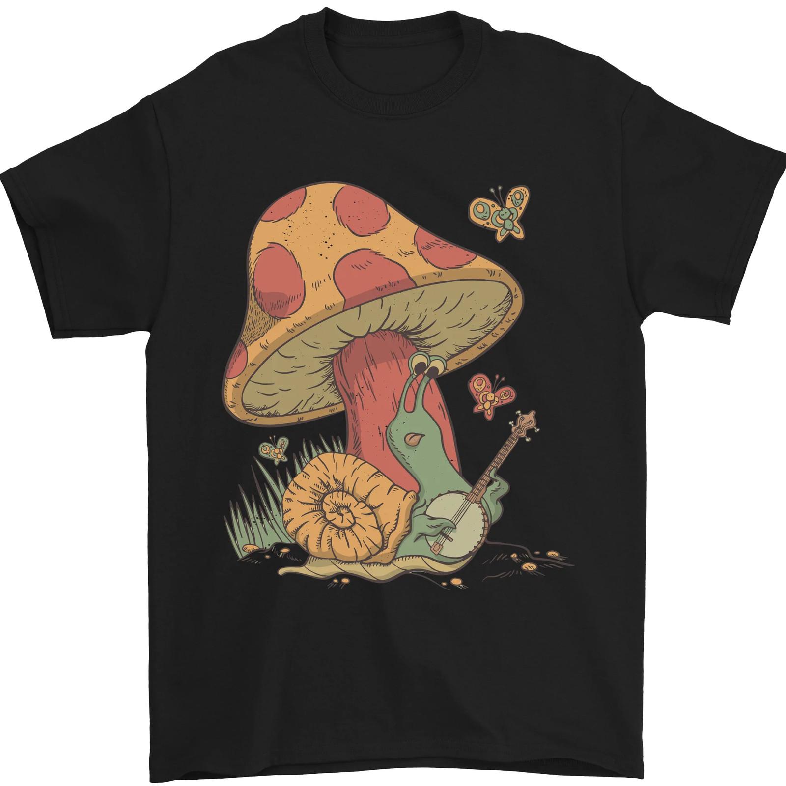 Snail Playing Guitar Rock Music Guitarist Mens T-shirt Cotton XXXXL