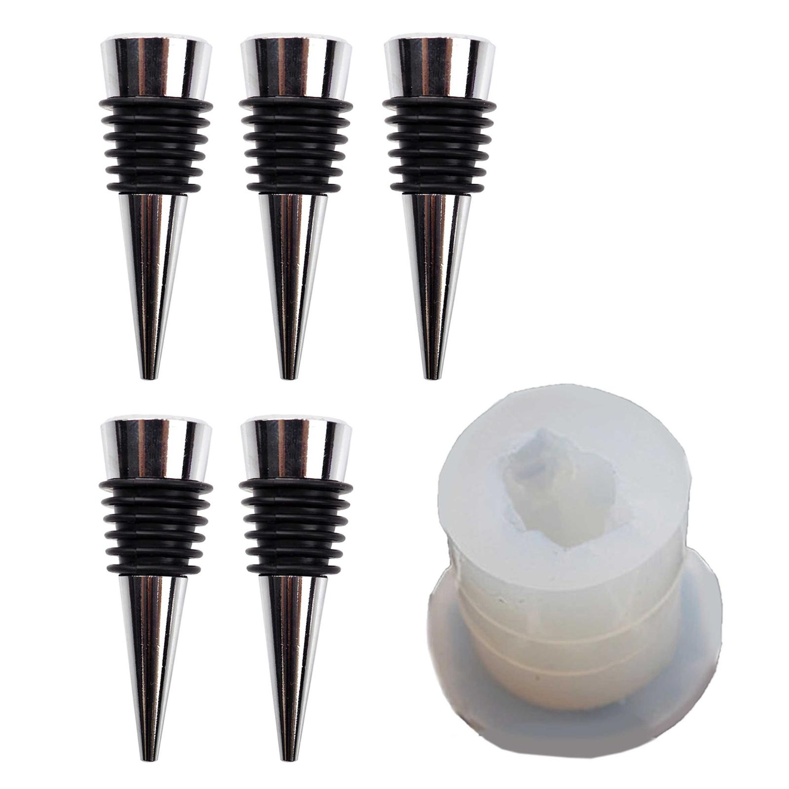 

1 Set Crystal Cluster Red Wine Cork Mould Kit Silicone Stone Mold with 5Pcs Wine Stoppers for DIY Crafts Jewelry Making 1