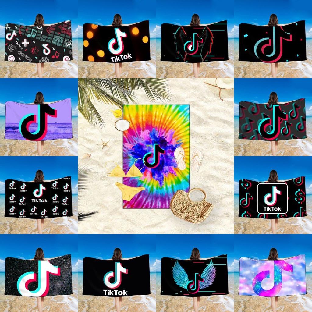 Tiktok 3d Printed Towel Bathing Bathrobe Beach Swimming Swimwear Shower Towel