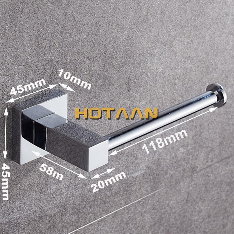 Bathroom Lavatory Toilet Paper Roll Holder Wall Mount Polished Chrome Stainless Steel YT-11392-S