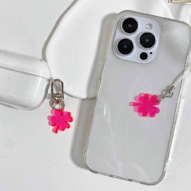 2er-Pack Stilvolles Handy-Lanyard Mode Schlüsselanhänger Anhänger Vierblatt Handykette Pflanze Handy-Anhänger für Einzigartiges Stil-Statement