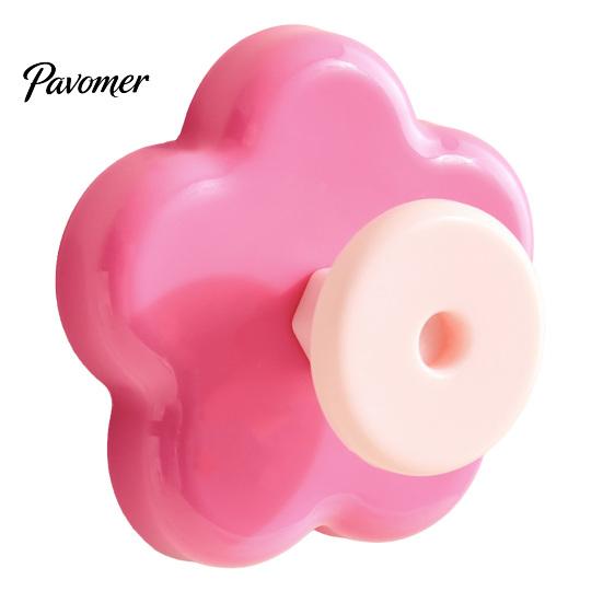 Safety Cabinet Hook Flower Shape Suction Cup Hook, No-Drill Plastic Style Handles, Rotatable Knob Adjustable Buckle for Kitchen Bathroom Lanyard