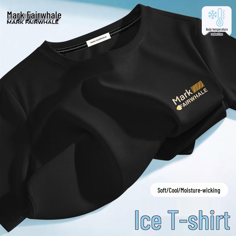 MARK FAIRWHALE Men s Ice-Feel Cotton Short Sleeve T-Shirt XL