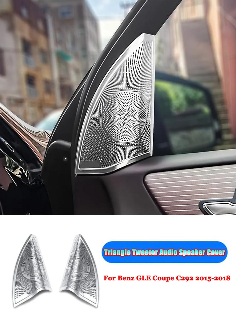 For Mercedes Benz GLE ML GLS GL Class AMG W166 X166 Coupe C292 Car Door Window Triangle Tweeter Audio Speaker Cover Trim Frame KIY7