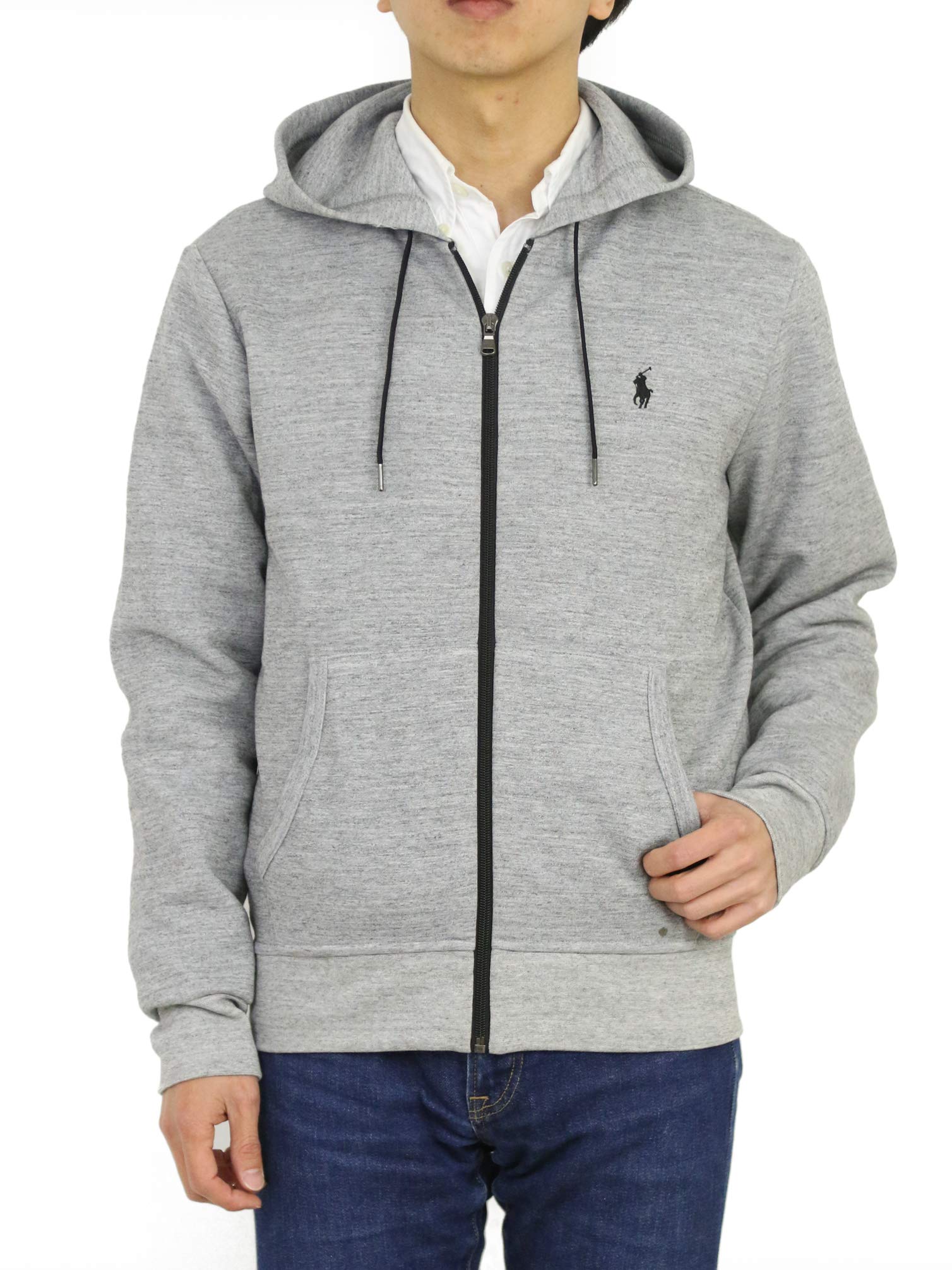 

POLO RALPH LAUREN Джерси Однотонная Мужская Толстовка на Полной Молнии, Цвет, Дизайн с Одним Пунктом, 0102639-XL-GREYHTR [Б/У]