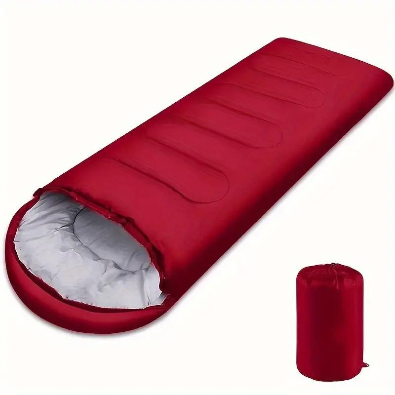 Adult Single Camping Sleeping Bag Envelope Style Winter Warm Thick Portable Outdoor Survival Hiking Travel