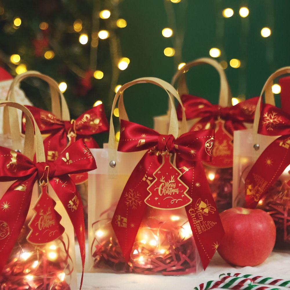 Raffia Gift Wrap Bags Silk Xmas Eve Tote Handbag Party Supplies Christmas Gifts Bag Gifts Box