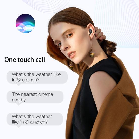 E6S Wireless 6D Stereo V5.0 Bluetooth-compatible In-ear Earbuds Sports Earphones with Mic