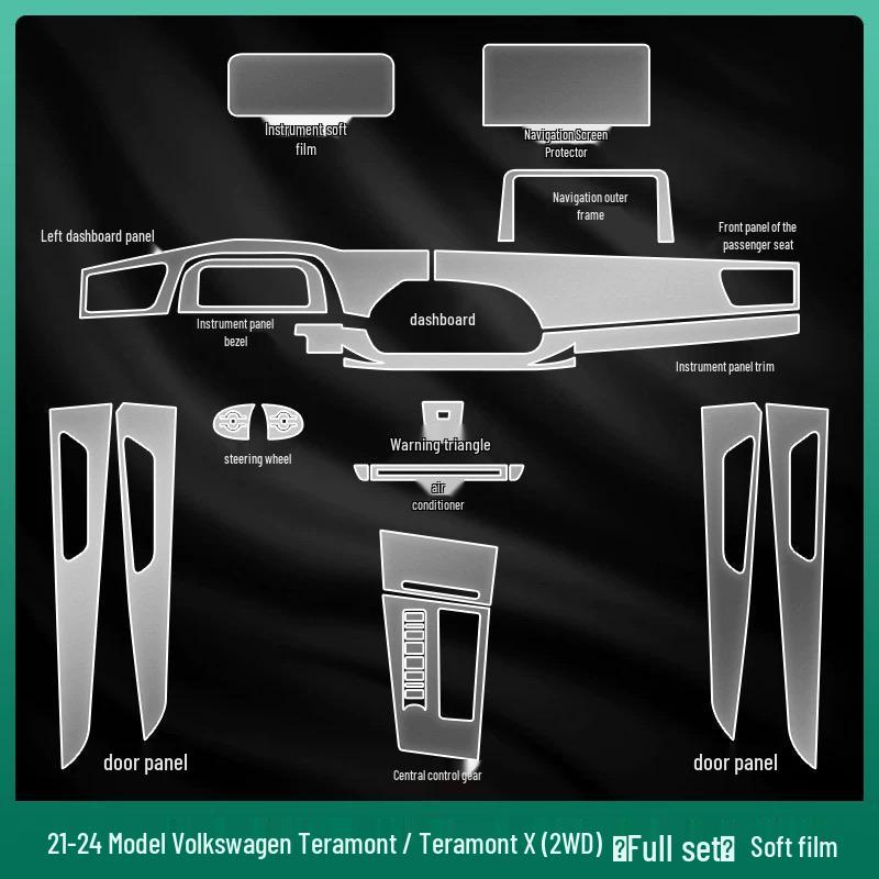 Volkswagen Teramont Interior Protection Film for Console & Gear Shift