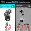 Nová EU venkovní Wifi PTZ kamera 4K 8MP HD kamera s duálním objektivem se dvěma obrazovkami AI Auto Tracking Video Surveillance Police Light Alarm iCSee