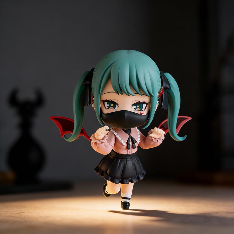 10cm Hatsune Miku PVC Figure Demon Style Q Version Anime Collectible Statue Toy Gift for Fans