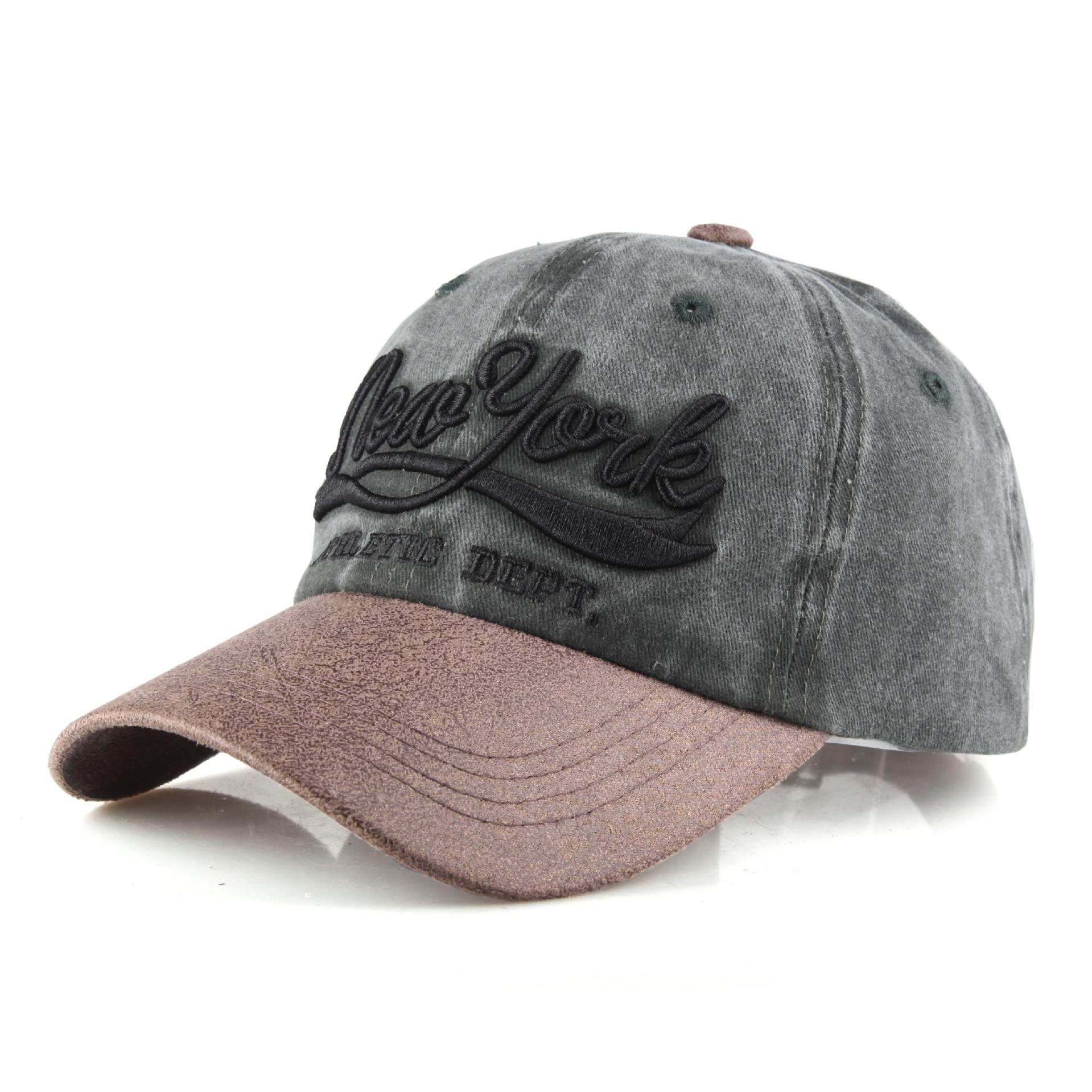 

Вышитая бейсболка NEW YORK из стираного хлопка мужская бейсболка с плетением корейская версия армия зеленый