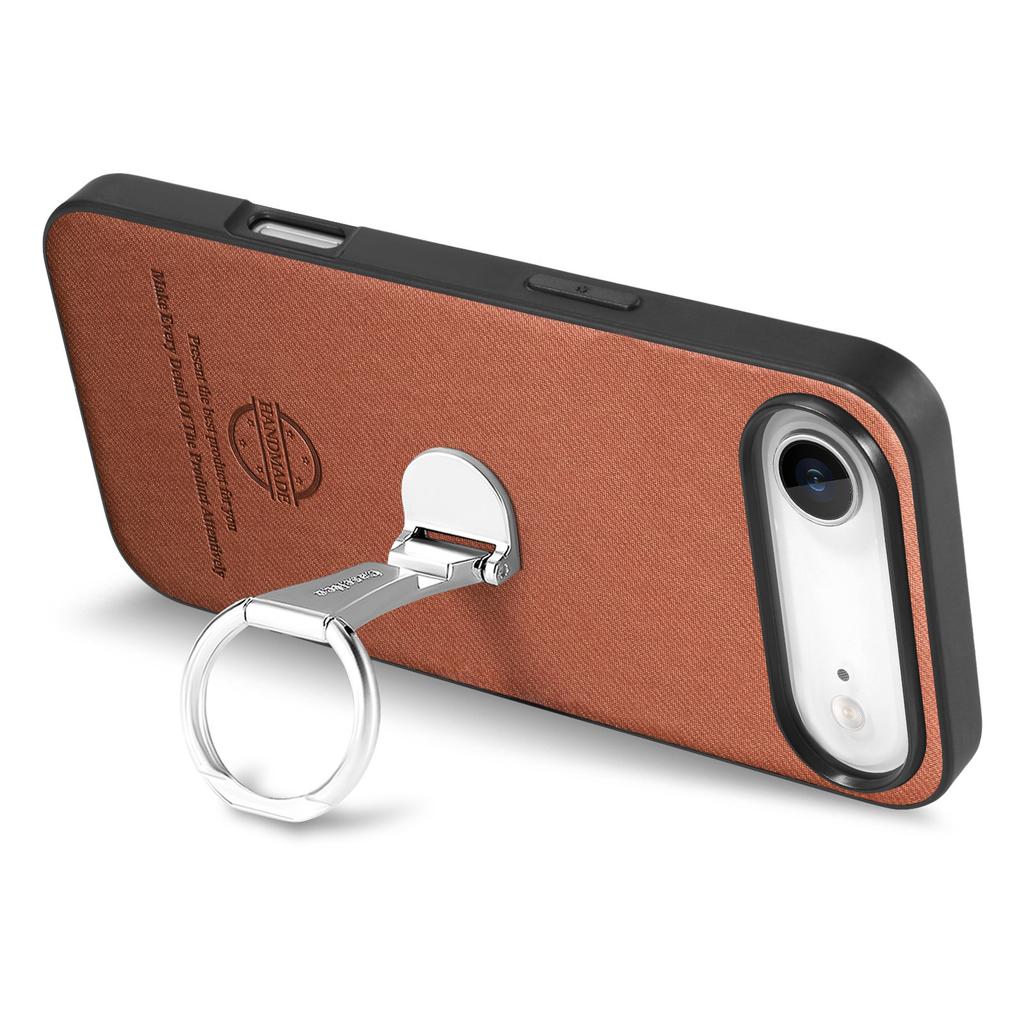 CASENEO BW-12 For iPhone 17 Air Case Folding Kickstand Twill Texture Leather Back Cover